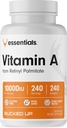 Zabalený vitamín A 10000IU na obsluhu, Essentials (240 Slúži 240 Softgels)