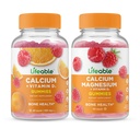 Životaschopný vápnik s vitamínom D + kalcium horčík, Gumičky Bundle - veľké ochutnávky, vitamínové doplnky, bez lepidla, bez GMO, žuvacie