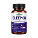 VanyaRoot Naturals Sleep On Tablets for Restful Sleep & Relaxation | Supports Deep Sleep, Stress Relief & Calm Mind | Herbal Sleep Support Supplement | Non-Habit Forming | 60 Tablets (Pack of 1)