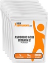 BulkSupplementments.com Prášok kyseliny askorbovej - vitamín C doplnok, kyselina askorbová stupeň potravín - práškový vitamín C, imunitná podpora - bez lepidla, 1g na obsluhu, 5kg (11 lbs) (pack of 5)