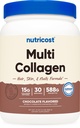 Nutricost Multi Collagen + Beauty & Protein Powder (Milk Chocolate flavor) 30 Slúži - s biotínom a kolagénom Peptidy, non-GMO, bez lepidla