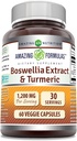 Amazing Formules Boswellia Extract & Turmeric Supplement 