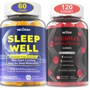 Melatonín zadarmo prírodné spánkové Gummy pre dospelých + vitamín B komplex Gummy pre ženy