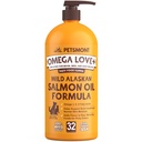Petsmont Omega Love+ Wild Aljašský lososový olej pre psy Formula 32 oz - Fish Omega Tekuté čerpadlo Mačky podporuje spoločnú funkciu Immune Heart Health Food Supplement Domáce zvieratá Natural EPA DHA Mastné kyseliny