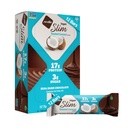 NuGo Slim Dark Chocolate Toasted Coconut, 16g Vegan Protein, 3g Cukor, 7g Fiber, Low Net Carb, Keto Friendly, Gluten Free, 12 C