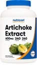 Nutricost Artičoky Extract 600mg, 240 Vegetariánske kapsule - bezlepkové, non-GMO