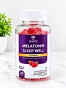 Melatonin Sleep Well Gummies, Strawberry Flavor, 30 Count | Sleep Support Gummies for Kids | Convenient Nighttime Supplement