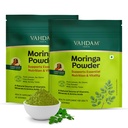 VAHDAM Moringa Powder 200g | Pure Leaves, No Stems | Natural Source of Vitamins, Minerals & Amino Acids | For Smoothies, Cooking & Daily Nutrition | Non-GMO | 80 Servings (Pack of 2)