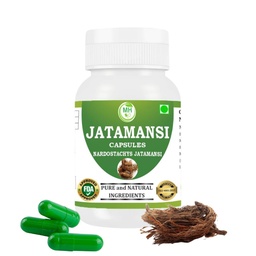 Jatamansi Capsules 500mg – 60 Count | Vegetarian | Plant-Based | Herbal Supplement | No Artificial Additives | Gluten-Free | Organic (pack of 1)