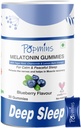 Vegan Melatonin Gummies 5mg with Ashwagandha – Sugar-Free Blueberry Sleep Gummies with Tagar Root, Chamomile & Lemon Balm – Restful Deep Sleep Aid for Men & Women – 30 Day Supply