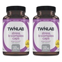 Twinlab Stres B-komplexné viečka - Kompletný B-komplex & 1000 mg vitamín C - doplnok na podporu energie s vitamínom B12 a B6-100 kapsuly (balenie 2)