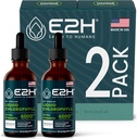 E2H Chlorofylové tekuté kvapky - Energy Booster, Tráviace, Imunitné systémy Podpora a vnútorný dezodorant - Vegan - Gluten Free - Non-GMO - (2 fľaše)