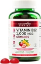 NatureWise Vitamín B12 Gummies pre dospelých, 1000 mcg - Jahodová citrónová príchuť - podporuje dennú energiu, duševnú jasnosť, kognitívne funkcie - Vegan, Gluten-free, non-GMO - 90 Počet [45-Deň dodávky]