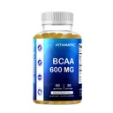 Vitamatic BCAA Gumies - Branch Chain Amino Acid Supplements - Peach Flavor - 600mg per Serving - 60 Vegan Pektin Based Gummies (1 fľaša)