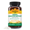 Country Life Chewable Papaya Enzymes for Digestion Support - Natural Ananás & Papaya Flavor, Asists with Nutrient Absorbtion, Obsahuje Papain & Protease - 200 a 500 Wafers k dispozícii