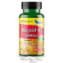 Amerika Medic & Science Rapid-C 1000mg vitamín C doplnok (1 balenie po 100 tabliet) Energy Booster, Daily Immune System Support, Antioxidant, Vegan, Non-GMO potiahnuté kyselina askorbová pre dospelých mužov a ženy