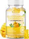 Glukozamín bez cukru Chondroitín Gummy, extra sila 1500 mg Glukozamín s chondroitínom MSM a bazami a kurkumou, Spoločná podpora doplnok pre mužov a ženy pohybovať voľný kĺb zdravie