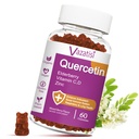 Quercetin Gummies, Quercetin s vitamínom C Zinok, Hypromelóza, bazy a vitamín D, Imunitná podpora Dospelí Deti, ženy Muži, 60 Gumičky Žuvacie