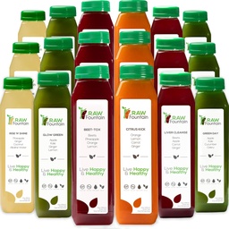 5 Denná šťava očistiť od Raw fontány, Všetky prírodné Raw Detox očistiť, Juiling pre telesný odpočinok, studené lisované šťavy rýchlo, skvelý spôsob, ako preskočiť na zdravú stravu, 30 fliaš 12oz, 5 Ginger Shots