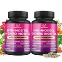 BMVINVOL 2 balenie Inozitol Supplement-Myo-Inositol a D-Chiro Inositol Ideal 40:1 pomer - Plus Berberine, škorica, Ashwagandha+5 Viac-60 dní