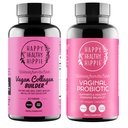 Happy Healthy Hippie Vaginal Probiotiká pre ženy & Vegan Collagen Builder Collagen Tablets