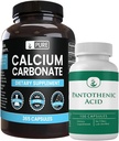Pure Original Ingredients Calcium Carbonate and Pantotenic Acid Bundle, Rôzne množstvá, Pure, Lab Overified