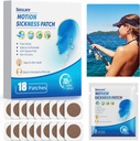 Pohybové choroby Patches for Cruise, Sea Choroba Záchvat pre závraty Vertigo & Nauzea Relief, Deti a dospelí Cestovanie Essentials for Cruise/car/Airplane/Amusement Park Trip (18 Počet)