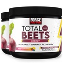FORCE FACTOR Total Repets Energy Drink Mix 2-Pack, Superfood Repeat Root Powder, Nitráty na zvýšenie energie, Podporná cirkulácia, prietok krvi, Oxid dusnatý a výdrž, Srdcové zdravotné doplnky, 60 Servisov