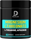 2250MG Magnézium L-Treonate w. L-Theanine & Apigenin - 120 Kapsule - Trojitý komplex horčíka doplnok