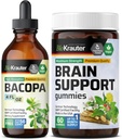 BIO KRAUTER Bacopa Tincture 4 Fl. Oz. & Podpora mozgu 60 Gumies