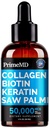 Tekuté kolagénové Peptidy pre ženy - sérový komplex s vitamínom biotínom, hydrolyzovaný keratínový proteín a píla Palmetto - komplexná formula pre vlasy, pokožku a nechty Wellness - 2fl oz (Pack of 1)