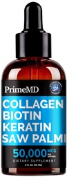 Tekuté kolagénové Peptidy pre ženy - sérový komplex s vitamínom biotínom, hydrolyzovaný keratínový proteín a píla Palmetto - komplexná formula pre vlasy, pokožku a nechty Wellness - 2fl oz (Pack of 1)