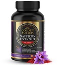 Golden Saffron Extract Kapsule - Premium Saffron Doplnky - 88.50 mg Pure Saffron Pills - Podpora nálady - Podpora očí - Emocionálna rovnováha, Focus & Eye Health Made in The USA - 60 Kapsule