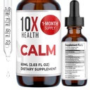 10X Zdravie Pokoj L Theanine Supplement Liquid Drops - 100mg L'Theanine Drops & 100mg GABA Doplnky na podporu Nerves, Pokoj a stres - Natural Flavor 2.03 Fl oz.