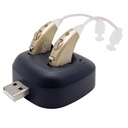 Digitálne sluchové zosilňovače - Dobíjateľný BTE osobný zosilňovač zvuku pár s USB dock - Premium Gold Behind the Ear Sound Amplification - NewEar