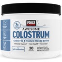 FORCE FACTOR Awesome Colostrum na podporu zdravia Gut, Imunitné funkcie, zotavenie, a viac, Bovine Colostrum Supplement, pasture-Raiseed, Grass Fed, Hormone Free, prirodzene bez príchute, 30 slúži