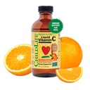 ČILDLIFE ESSIENCIE Tekutý vitamín C - čistý vitamín C tekutý doplnok pre deti, batoľatá, a deti, imunitný systém podpora, prírodná Orange chuť, 4 Fl Oz (balenie 1)