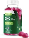 VITEEY Zinc Gummies for Men and Women - Zinc Supplements 50mg - Immune Boost & Skin Health - Vegan, Gluten Free - 60 Count