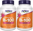Teraz doplnky, vitamín B-100, udržateľné uvoľňovanie, výroba energie*, zdravie nervového systému*, 100 tabliet (dávka 2)