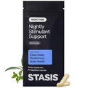 Stáza Nighttime - Pokojné a spánkové kapsule do páru so stimulantom - Skullcap, Magnolia Bark, horčík na spánok a Astaxantin Supplements for Relaxation and Mood Support - 25 Servings