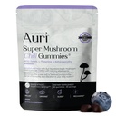 Auri Super Huba Chill Gummies - Prírodné upokojujúce pomoc a zníženie stresu doplnok pre dospelých w/Reishi Huba, Ashwagandha, L-Theanine - Unwind Mind & Harmonize Your Day - 60 Pokojné Gummies
