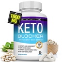 Toplux Keto Blocker Pills White Obličky Bean Extract - 1800 mg Natural Ketosis, Support Keto Diet, pre Muži Ženy, 90 Kapsule, Supplement