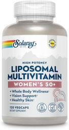 SOLARAY Lipozomálne multivitamíny pre ženy 50 Plus, zvýšená absorpcia so železom, vitamínom D, vitamínom C, B12, biotínom a viac, imunitná podpora a zdravie kostí, Vegan, 60 Servings, 120 VegCaps