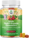 Plant Based Kids Multivitamínové Gummy - Multivitamín pre deti Imunitná podpora s vitamínmi A, C, D3, E, B6 & B12, Zinok a jód - Detské vitamíny Žuvacie Formula pre silné zdravie - 90 Počet