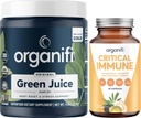 Organizačná zelená šťava Superfood prášok (30 porcií) a kritické imunitné (30 kapsúl) - vitamín C, kontrola hmotnosti, Detox čistenie, zmiernenie stresu a imunita podpora - lepidlo bez, Vegan, celé jedlo