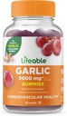 Životaschopné cesnak Gumies - 2000 mg - Veľká ochutnávka Prírodná chuť Gumový vitamín doplnok - bez lepku, Vegetarián, GMO zadarmo žuvačky - pre dospelých 90 Gumies