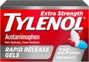 Tylenol Extra Strength Acetaminophen Rapid Release Gels, Pain Reliever and Fever Reducer Medicine, Gelcaps with Laser-Drilled Holes, 500 mg Acetaminophen, 225 Count