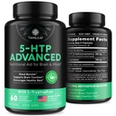 TWINLEAF 5 HTP Supplement for Mood Support - Made in USA - Natural 5-HTP & L-tryptofán Kapsule - 5-HTP Booster pre mužov a ženy - Proprietary Formula pre Mood and Relaxation - 60 Vegan Kapsule