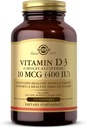 Solgar Vitamín D3 (Cholekalciferol) 10 MCG (400 IU), 250 Softgels - Pomáha udržiavať zdravé kosti a zuby - Imunitný systém Podpora - Non-GMO, Gluten Free, Dairy Free - 250 Servings