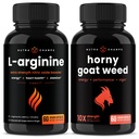 NutraChamps L-arginín Kapsule a Horny Koza Weed Kapsule 2 Balenie Bundle